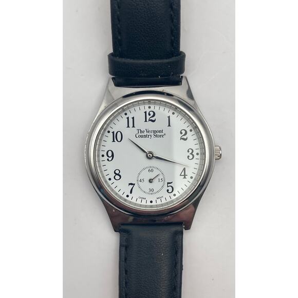 Mechanical Wind Up 17 Jewels Men's Watch 36mm The Vermont Country Store WR 3ATM - Picture 1 of 10